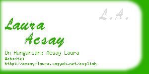 laura acsay business card